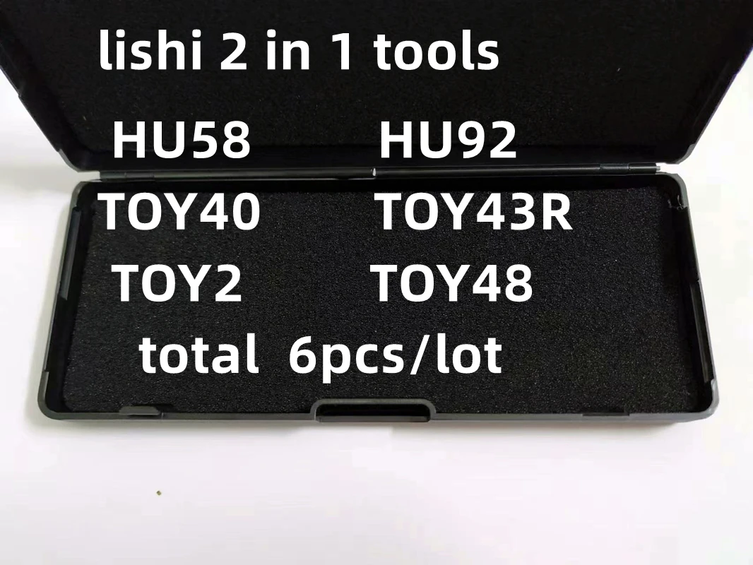 6 шт./партия, инструменты 2 в 1 lishi, инструмент 2 в 1 HU58 HU92 TOY40 TOY43R TOY2 TOY48, слесарные инструменты 2 в 1 Lishi
6 шт./партия, инструменты 2 в 1 lishi, инструмент 2 в 1 HU58 HU92 TOY40 TOY43R TOY2 TOY48, слесарные инструменты 2 в 1 Lishi
