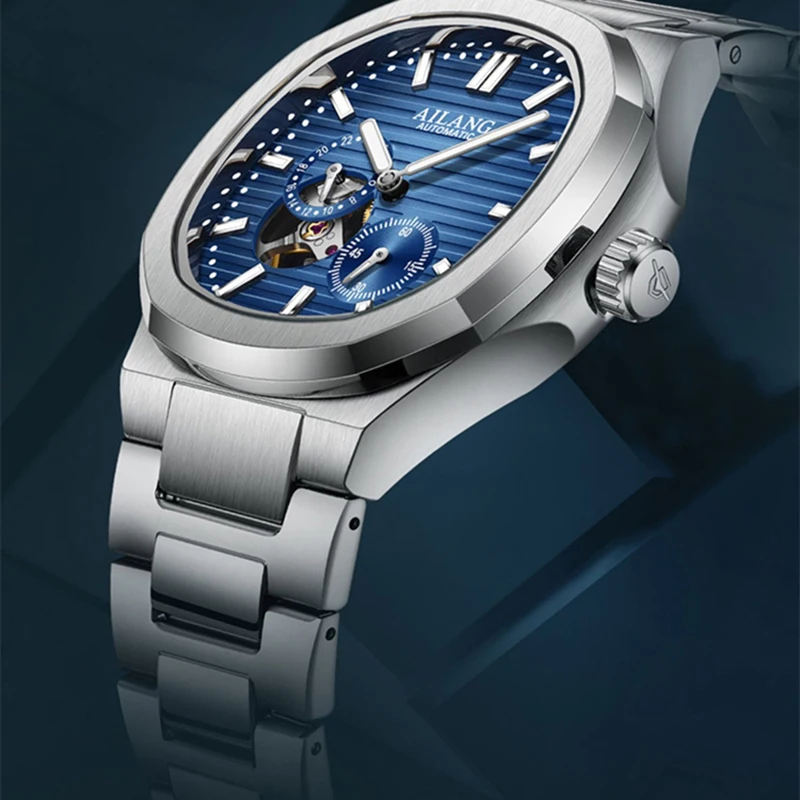 

AILANG Men Automatic Mechanical Watch Top Brand Luxury Men Clock Luminous 30M Waterproof Stainless Steel Strap Reloj Hombre