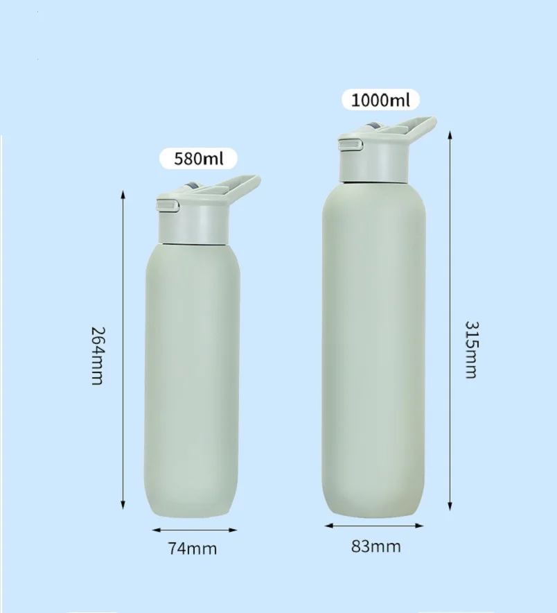 Steel Sports Water Bottle Thermos 580/1000ml Insulated Water Cup Travel Flask 2 S2e77bb4bcc144d2f9226ab1ab860db6dv