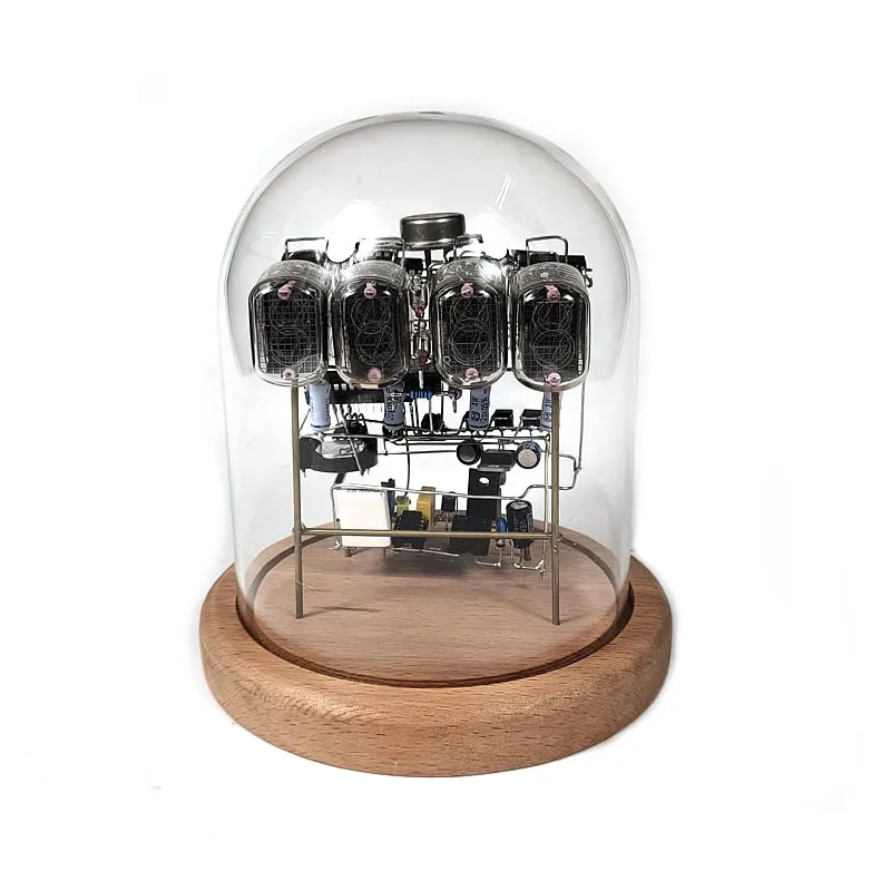 IN12 Wooden Base Electronic Real Spare Parts DIY Kit Glow Tube Clock for Desktop Decoration
IN12 Wooden Base Electronic Real Spare Parts DIY Kit Glow Tube Clock for Desktop Decoration