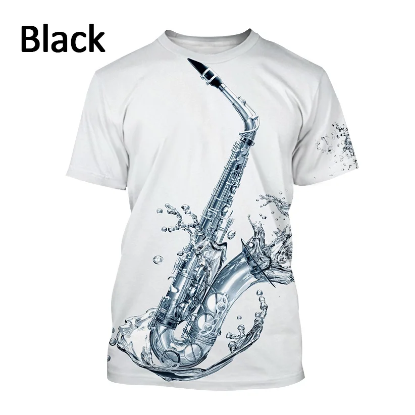 Summer Jazz Musical Instrument Saxophone T-shirt 3D Printed Men Women Fashion Oversized Tops Tees Short Sleeve Clothing Boys
Summer Jazz Musical Instrument Saxophone T-shirt 3D Printed Men Women Fashion Oversized Tops Tees Short Sleeve Clothing Boys