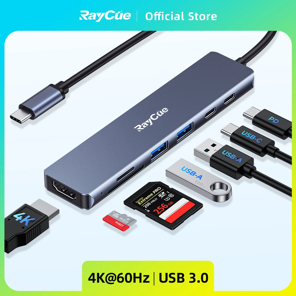 RayCue 10Gbps USB C Hub Type C to HDMI-compatible USB Adapter Ethernet Port Docking Station for MacBook Dell Laptop USB Splitter
RayCue 10Gbps USB C Hub Type C to HDMI-compatible USB Adapter Ethernet Port Docking Station for MacBook Dell Laptop USB Splitter