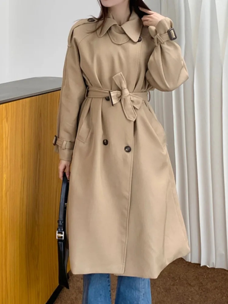 New Women Autumn Casual Long Trend Coat Loose Elegant Slim Solid Windbreaker Female Fashion Double Breasted Streetwear Clothes
New Women Autumn Casual Long Trend Coat Loose Elegant Slim Solid Windbreaker Female Fashion Double Breasted Streetwear Clothes
