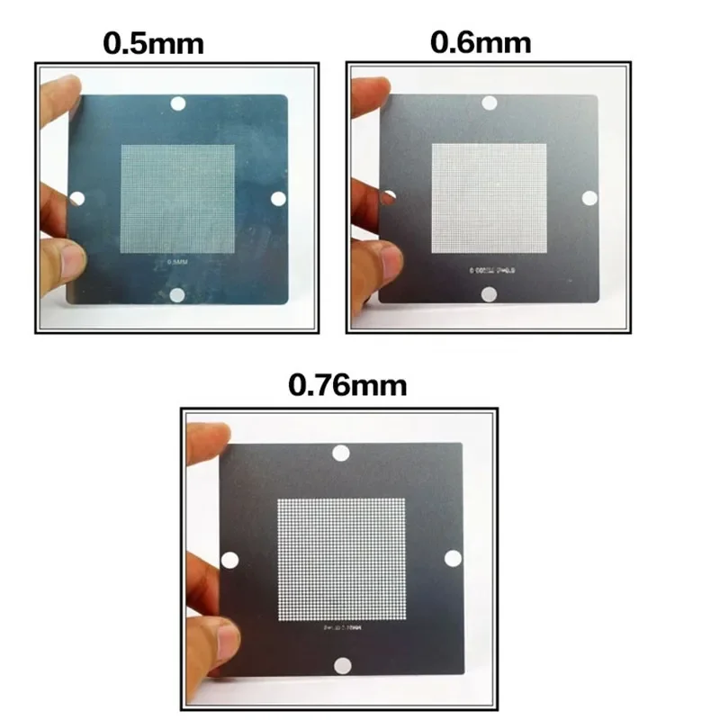 BGA Universal Soldering Reballing Stencil Planting Tin Stencil Repair Tool 80*80MM 0.3MM 0.4MM 0.45MM 0.5MM 0.6MM 0.76MM
BGA Universal Soldering Reballing Stencil Planting Tin Stencil Repair Tool 80*80MM 0.3MM 0.4MM 0.45MM 0.5MM 0.6MM 0.76MM