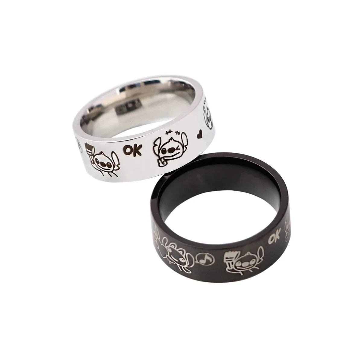 Lilo & Stitch Around Catton Stitch Accessory Ring Combination Stainless Steel Laser Couple Ring for Ladies Jewelry Birthday Gift
Lilo & Stitch Around Catton Stitch Accessory Ring Combination Stainless Steel Laser Couple Ring for Ladies Jewelry Birthday Gift