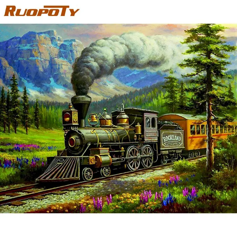 RUOPOTY 40x50cm Frame Painting By Numbers The Train On The field Landscape Oil Picture By Number Modern Home Decor Artcraft
RUOPOTY 40x50cm Frame Painting By Numbers The Train On The field Landscape Oil Picture By Number Modern Home Decor Artcraft