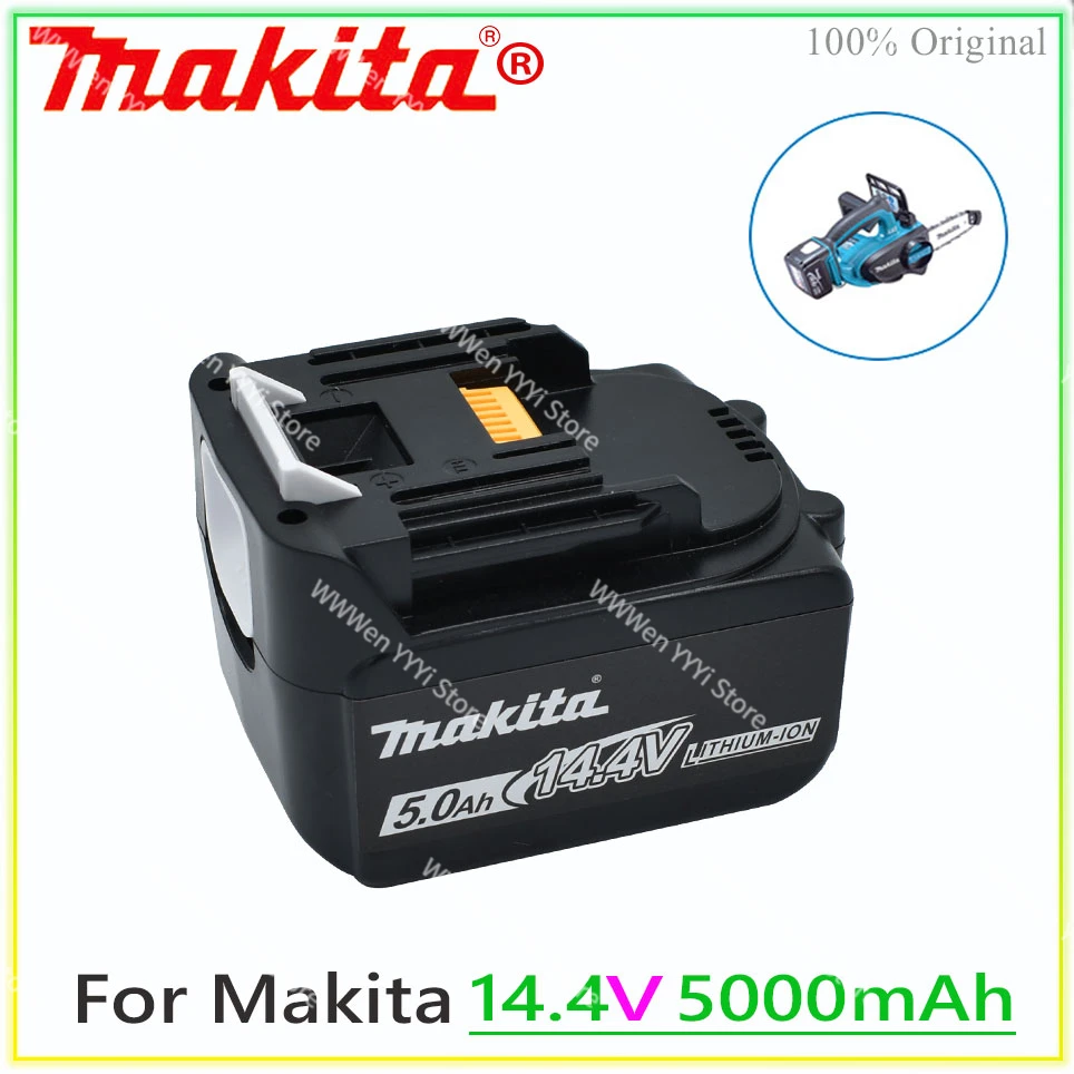14.4V Original Makita 5000mAh Rechargeable Li-ion Battery For Makita 14V Power Tools 5.0Ah Batteries BL1460 BL1430 1415 194066-1
14.4V Original Makita 5000mAh Rechargeable Li-ion Battery For Makita 14V Power Tools 5.0Ah Batteries BL1460 BL1430 1415 194066-1