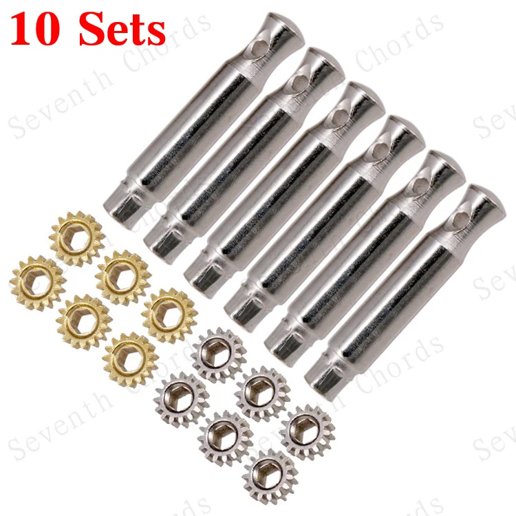 10 Set Diameter 6mm Pins and 1:15 Gear for Guitar Tuning Pegs Tuners Machine Heads (String Hole on the Top of Pin Concave)
10 Set Diameter 6mm Pins and 1:15 Gear for Guitar Tuning Pegs Tuners Machine Heads (String Hole on the Top of Pin Concave)