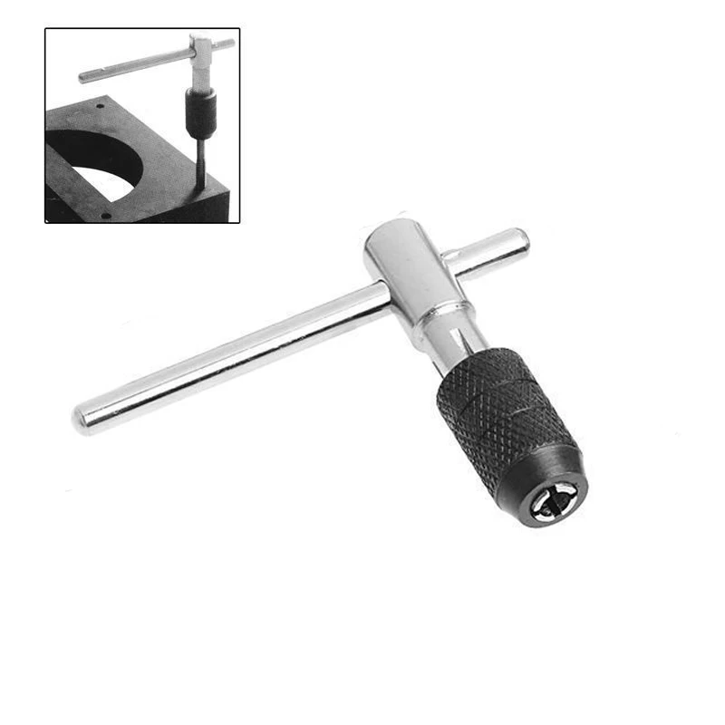 1pc Ratcheting T-Handle Tap Wrench 45# Steel 60mm Length 15.5mm Stem 6mm Diameter For Mechanical Repair Reamer Hand Tool
1pc Ratcheting T-Handle Tap Wrench 45# Steel 60mm Length 15.5mm Stem 6mm Diameter For Mechanical Repair Reamer Hand Tool