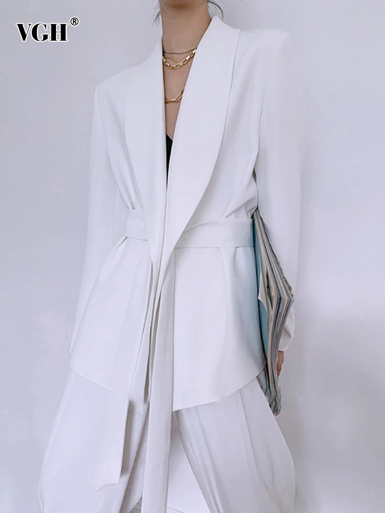 VGH Patchwork Lace Up Casual Blazers For Women Notched Collar Long Sleeve Tunic Solid Folds Slimming Blazer Female Fashion New
VGH Patchwork Lace Up Casual Blazers For Women Notched Collar Long Sleeve Tunic Solid Folds Slimming Blazer Female Fashion New