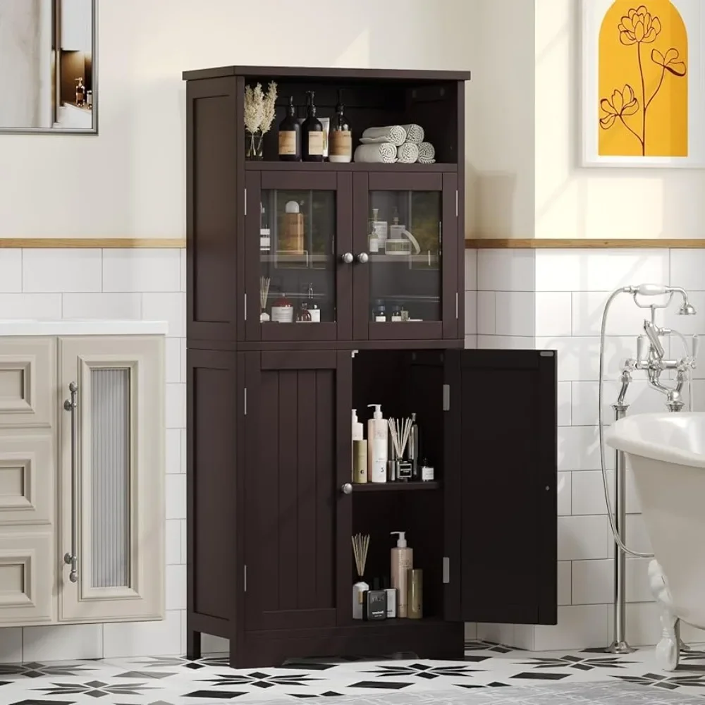 50.4''H Bathroom Storage Cabinet Kitchen Pantry Cabinet With Doors for Living Room Brown CWG007Z Shower Rack Pia Dresser Crystal
50.4''H Bathroom Storage Cabinet Kitchen Pantry Cabinet With Doors for Living Room Brown CWG007Z Shower Rack Pia Dresser Crystal