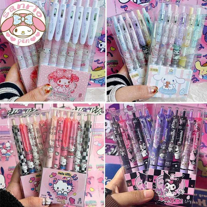 Гелевые ручки Sanrio в коробке, 16 /24 шт., рулон корицы, ручки для письма Kuromi, Мультяшные студенческие ручки для письма, гладкие 0,5 черные офисные принадлежности, оптовая продажа
Гелевые ручки Sanrio в коробке, 16 /24 шт., рулон корицы, ручки для письма Kuromi, Мультяшные студенческие ручки для письма, гладкие 0,5 черные офисные принадлежности, оптовая продажа