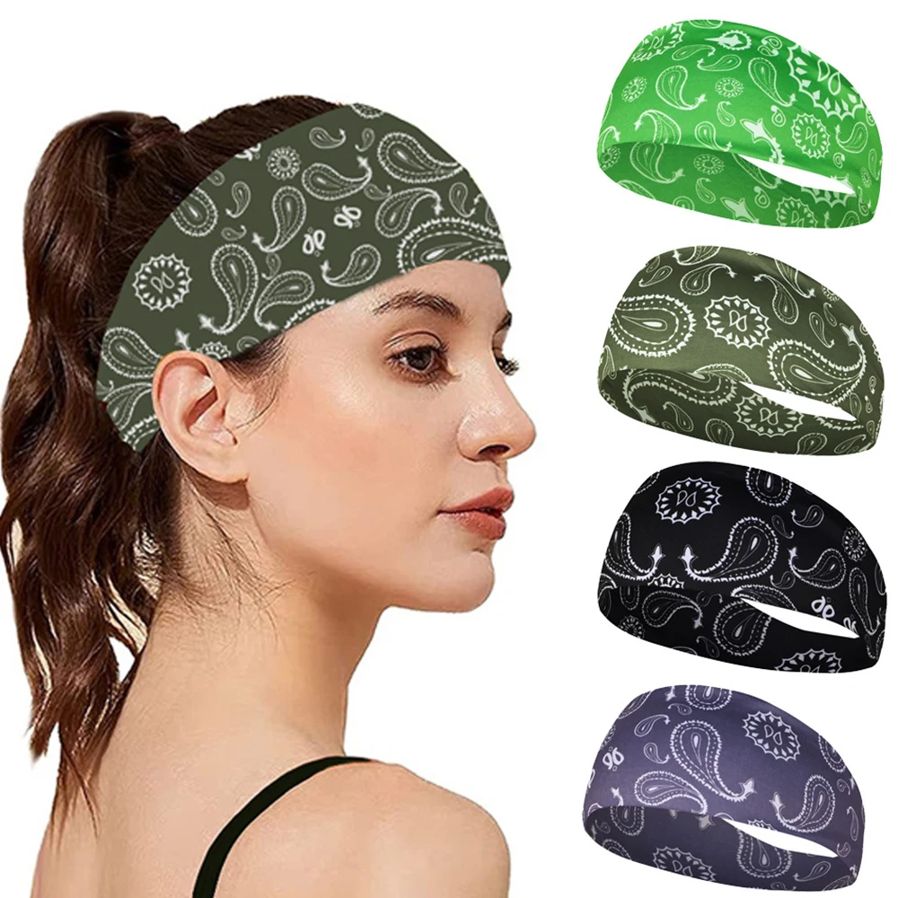 

Absorbing Sweat Sports Hair Bands Elastic Yoga Hairbands Headband Women Men Running Fitness Turban Outdoor Gym Head Wrap Bandana