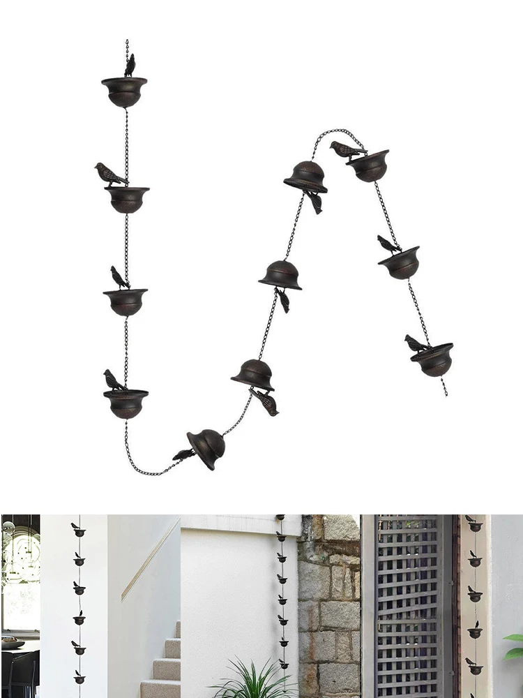 

Iron Bird Wind Chime For Wall Window Door Wind Bell Hanging Ornaments Vintage Home Garden Campanula Decoration Crafts