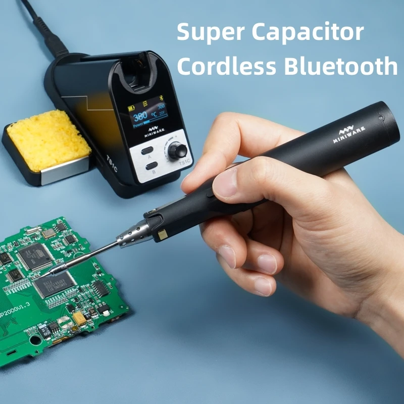 TS1C Cordless Soldering Station Rechargeable Intelligent Soldering Iron 750F Super Capacitor Energy Storage Desktop Welding Tool
TS1C Cordless Soldering Station Rechargeable Intelligent Soldering Iron 750F Super Capacitor Energy Storage Desktop Welding Tool