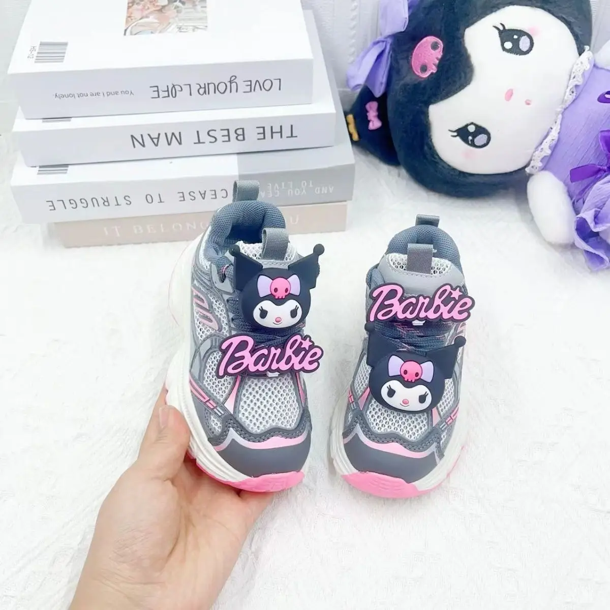 Kawaii Sanrio Anime Kuromi Children Mesh Hollowed Shoes Cute Cartoon Breathable Sports Sneakers Lovely Gifts for Kids
Kawaii Sanrio Anime Kuromi Children Mesh Hollowed Shoes Cute Cartoon Breathable Sports Sneakers Lovely Gifts for Kids