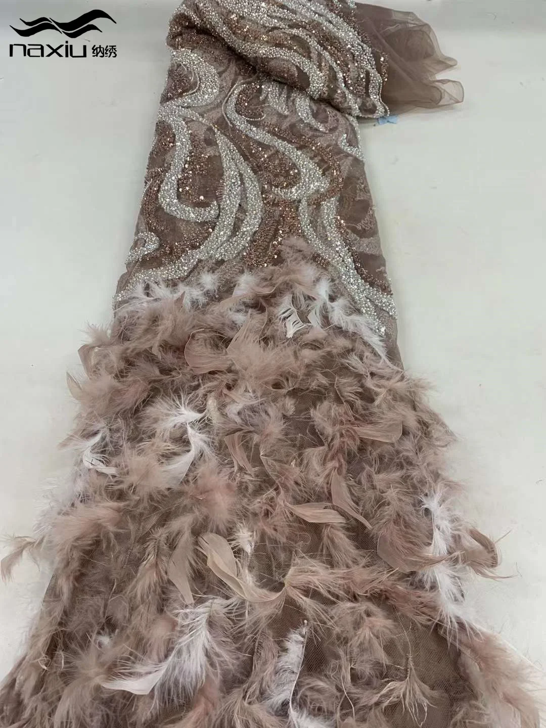 Madison African Sequins Groom Lace Fabric, French Nigerian Bridal, High Quality, 3D Feather Beads, Party, 2024
Madison African Sequins Groom Lace Fabric, French Nigerian Bridal, High Quality, 3D Feather Beads, Party, 2024
