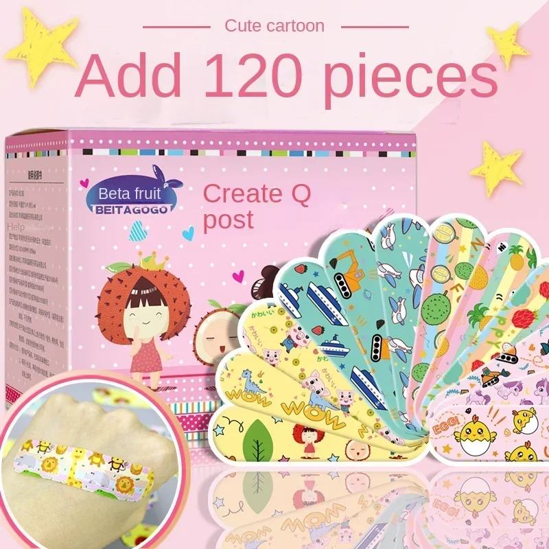 

20/120pcs Cute Cartoon Medical Patch Waterproof Wound Adhesive Bandages Dustproof Breathable First Band Aid Adhesive for Kids