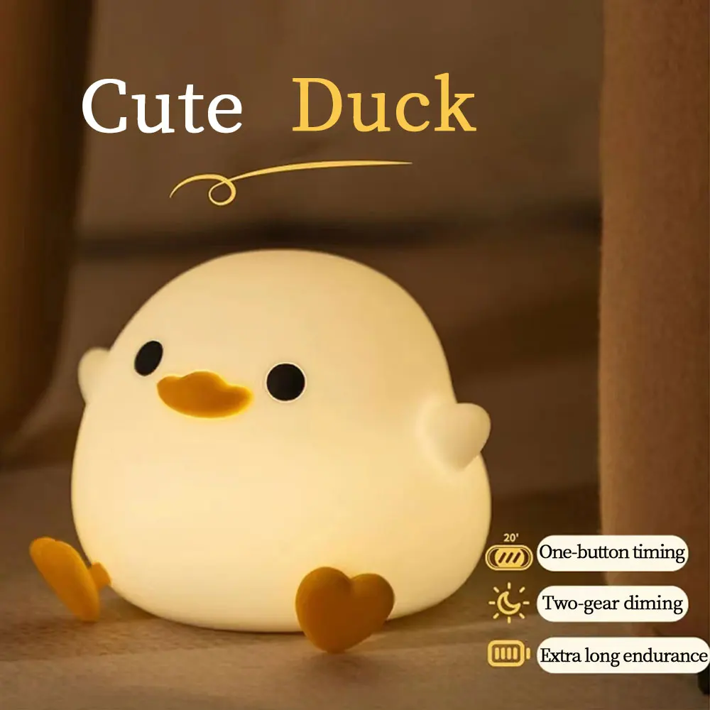 Duck Night Light Sensor Clap Light ABS Ambient light Bedroom Bedside Lamp USB Rechargeable Sleeping Light Holiday Gifts
Duck Night Light Sensor Clap Light ABS Ambient light Bedroom Bedside Lamp USB Rechargeable Sleeping Light Holiday Gifts
