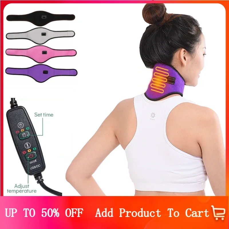 

Heating Neck Electric pad Brace USB Cervical Vertebra Fatigue Therapy Reliever Neck Pain Relieve Strap Neck protecter