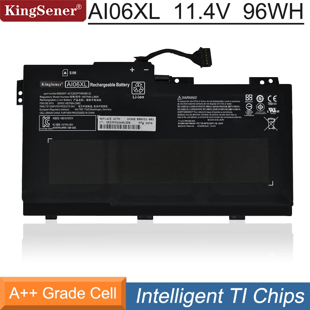 Аккумулятор KingSener AI06XL для ноутбука HP ZBook 17 G3 Series AIO6XL женская модель 808397-421 808451-001 AI06096X 11,4 в 96 Втч
Аккумулятор KingSener AI06XL для ноутбука HP ZBook 17 G3 Series AIO6XL женская модель 808397-421 808451-001 AI06096X 11,4 в 96 Втч