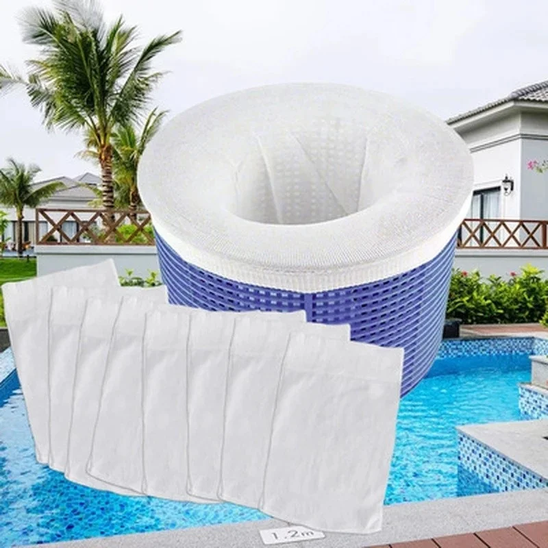 5/10/20PC Pool Skimmer Filter Socks Filter Nets Bag Nylon Mesh Household for Filters Baskets Skimmers Swimming Pool Accessories 
5/10/20PC Pool Skimmer Filter Socks Filter Nets Bag Nylon Mesh Household for Filters Baskets Skimmers Swimming Pool Accessories