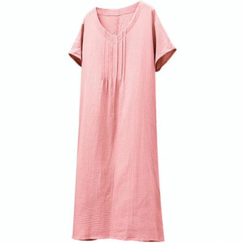 Vintage Casual Solid Color Cotton Linen Dress Women Summer Half Sleeve Robe Dress Vestidos Elegant Lady Dress vestidos de mujer
Vintage Casual Solid Color Cotton Linen Dress Women Summer Half Sleeve Robe Dress Vestidos Elegant Lady Dress vestidos de mujer