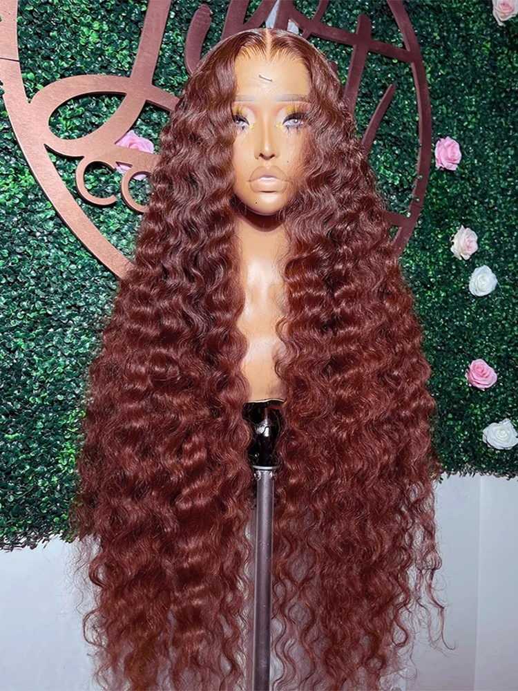 Deep Wave Reddish Brown Frontal Wig 13x6 Lace 30inch 13x4 Water Wave Curly Lace Front Human Hair Wigs For Women Pre Plucked
Deep Wave Reddish Brown Frontal Wig 13x6 Lace 30inch 13x4 Water Wave Curly Lace Front Human Hair Wigs For Women Pre Plucked