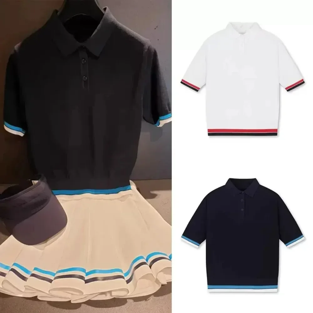 Женская летняя футболка Golf sports, универсальная, модная и дышащая, с тонким воротником и топом, которые источают облегающий силуэт и s
Женская летняя футболка Golf sports, универсальная, модная и дышащая, с тонким воротником и топом, которые источают облегающий силуэт и s