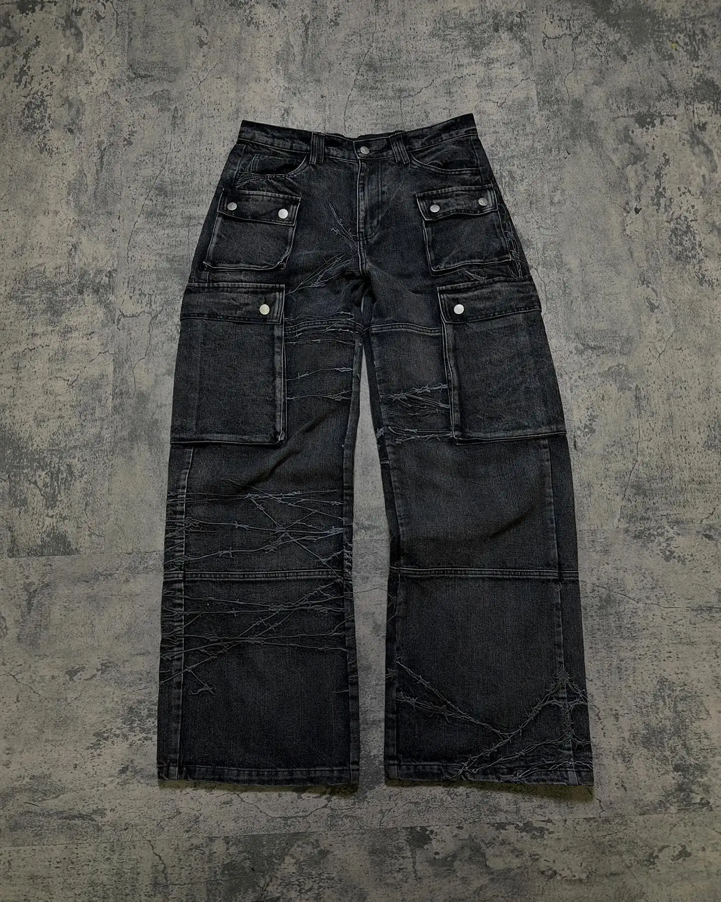 Retro Black Cargo Pants Women High Waist Baggy Jeans Y2k Mens Multi Pocket Straight Wide Leg Denim Trousers Slouchy Streetwear
Retro Black Cargo Pants Women High Waist Baggy Jeans Y2k Mens Multi Pocket Straight Wide Leg Denim Trousers Slouchy Streetwear