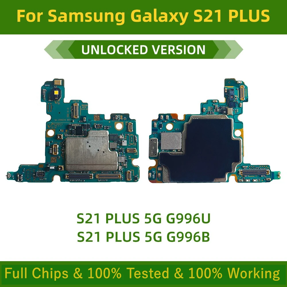 

100% Unlocked for Samsung Galaxy S21 Plus Full Chips Logic Board, Fully Tested G996B G996U 100% Working Motherboard