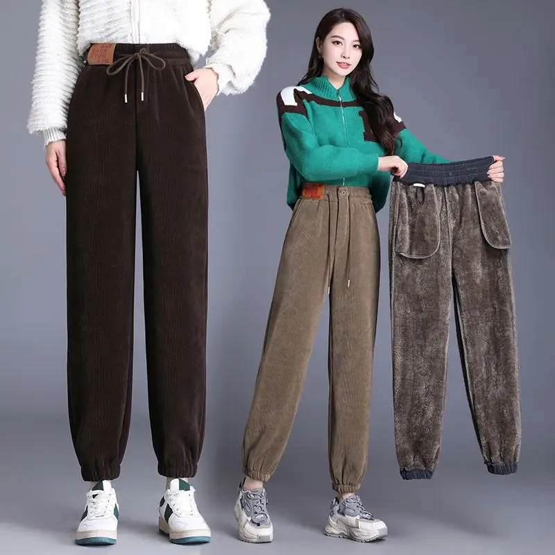 2023 New Women Pants Fashion Autumn Winter Corduroy Ladies High Waist Casual All-Match Harem Trousers Female Q572
2023 New Women Pants Fashion Autumn Winter Corduroy Ladies High Waist Casual All-Match Harem Trousers Female Q572