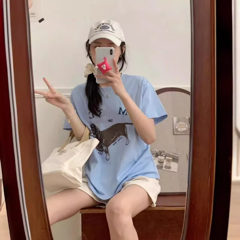 Женская футболка с коротким рукавом и круглым вырезом, с принтом
Женская футболка с коротким рукавом и круглым вырезом, с принтом