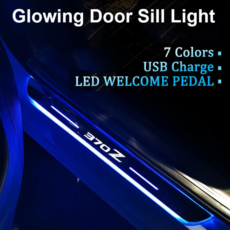 Car Acrylic LED Welcome Pedal Plate Front Rear Door Sill Pathway Glowing Light USB Moving for Nissan 370Z Auto Decoration
Car Acrylic LED Welcome Pedal Plate Front Rear Door Sill Pathway Glowing Light USB Moving for Nissan 370Z Auto Decoration