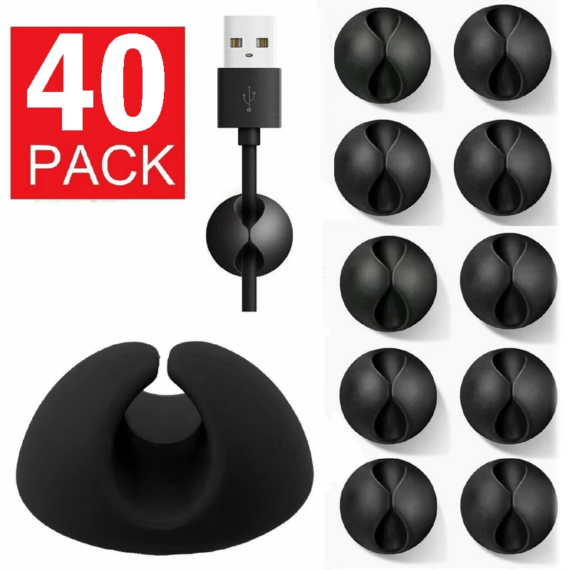 Wholesale 1-40pcs Cable Organizer Silicone USB Cable Winder Management Clips for Mouse Keyboard Earphone Headset Wire Holders
Wholesale 1-40pcs Cable Organizer Silicone USB Cable Winder Management Clips for Mouse Keyboard Earphone Headset Wire Holders