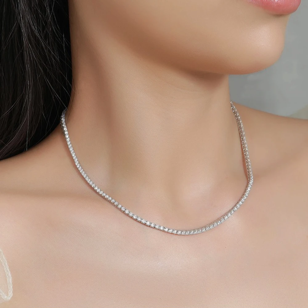 2mm, 2.5mm Real Moissanite Tennis Necklace for Women S925 Sterling Silver Full Diamond Choker Party Trendy Jewelry Gift 2 Mallzona S2e98ba0548374d4aa822c75bc4aa40349 2mm, 2.5mm Real Moissanite Tennis Necklace for Women S925 Sterling Silver Full Diamond Choker Party Trendy Jewelry Gift Mallzona