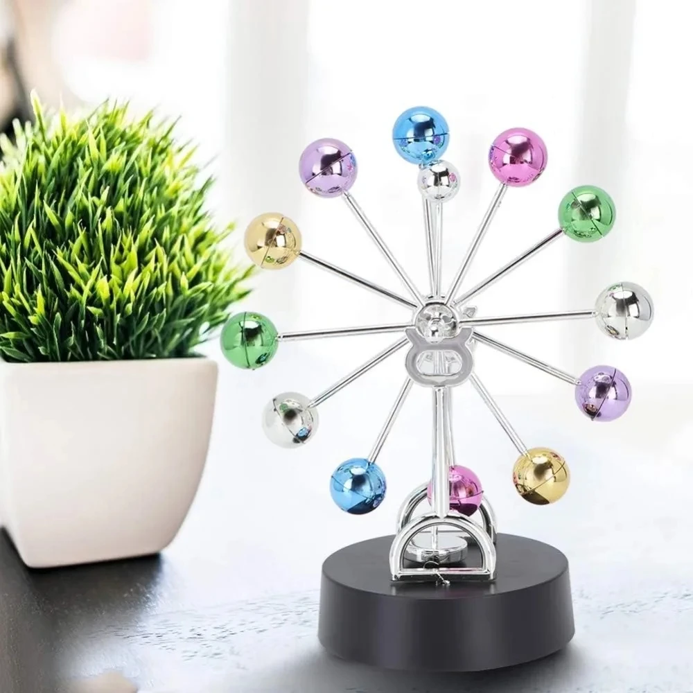 

New Miniatures Ferris Wheel Perpetual Motion Newton Pendulum Eternal Celestial Model Newton Cradle Magnetic Ornaments Home Decor