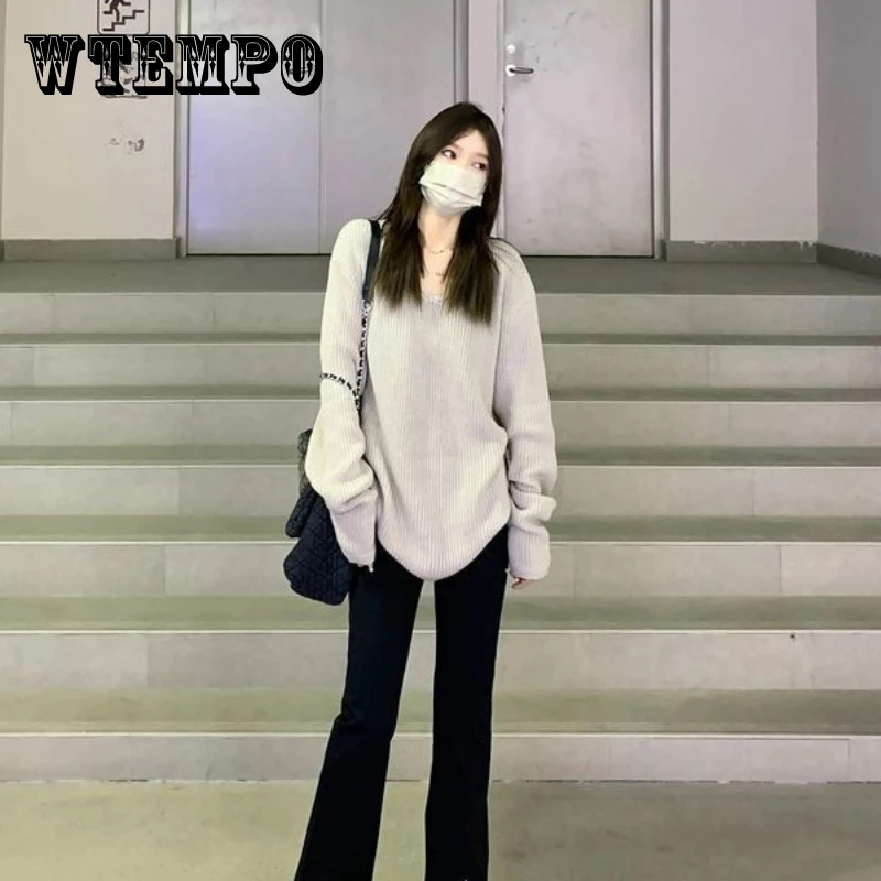 Свободный однотонный осенне-зимний свитер с V-образным вырезом, новинка 2023, женский модный пуловер с длинным рукавом, вязаная одежда, универсальный Повседневный Топ, верхняя одежда
Свободный однотонный осенне-зимний свитер с V-образным вырезом, новинка 2023, женский модный пуловер с длинным рукавом, вязаная одежда, универсальный Повседневный Топ, верхняя одежда