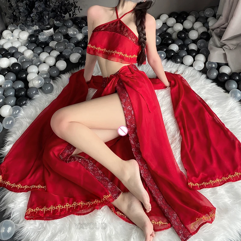 Hanfu Dress See-through Lingerie Chinese Dress Woman Transparent Women's Lingerie Set Costumes Women Chinese Girl Costume Hot 18
Hanfu Dress See-through Lingerie Chinese Dress Woman Transparent Women's Lingerie Set Costumes Women Chinese Girl Costume Hot 18