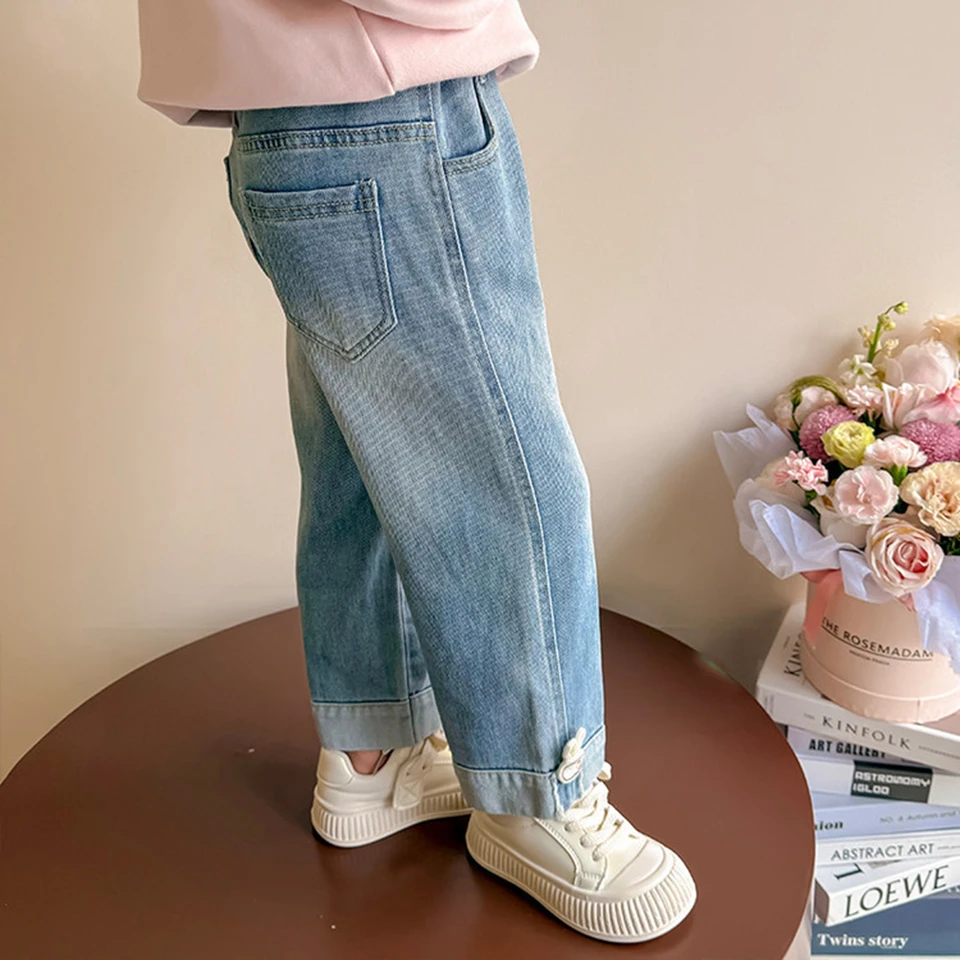 بنطلون جينز جديد للأطفال لعام 2026 مبطن بالصوف، سروال حراري دافئ للخريف والشتاء، بنطلون دنيم أنيق للفتيات، ملابس سفلية كاجوال للأطفال من 3-8 سنوات بنطلون جينز جديد للأطفال لعام 2026 مبطن بالصوف، سروال حراري دافئ للخريف والشتاء، بنطلون دنيم أنيق للفتيات، ملابس سفلية كاجوال للأطفال من 3-8 سنوات