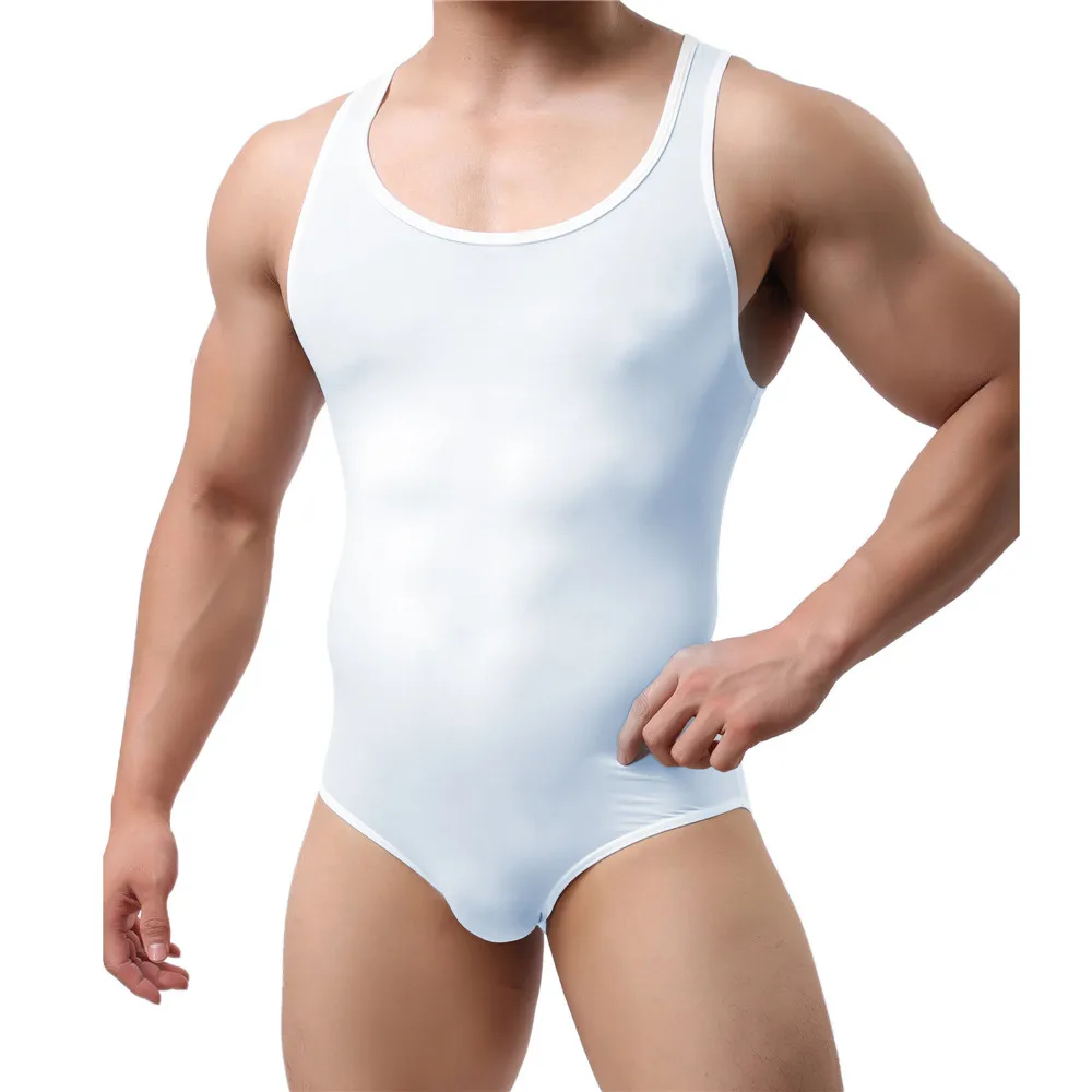 Elastic Mens Bodysuit Ice Silk Body Shaper Sport Fitness Tight Jumpsuit Sheer Underwear Wrestling Singlet Gay Jockstrap Leotard
Elastic Mens Bodysuit Ice Silk Body Shaper Sport Fitness Tight Jumpsuit Sheer Underwear Wrestling Singlet Gay Jockstrap Leotard