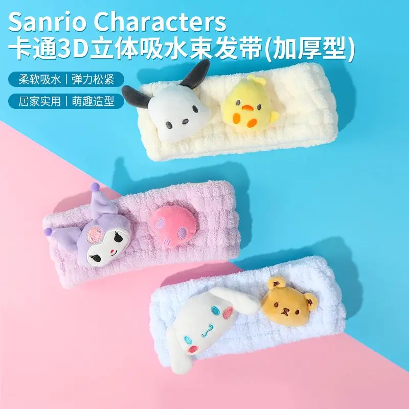Sanrio Cinnamoroll Kuromi Kawaii Anime Absorbent Headband Cute Cartoon Pochacco Thickened Face Washing Band Gifts for Girls
Sanrio Cinnamoroll Kuromi Kawaii Anime Absorbent Headband Cute Cartoon Pochacco Thickened Face Washing Band Gifts for Girls