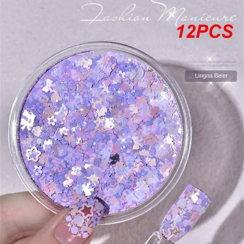 12PCS Nail Stickers Amazing Multifunction Lovely Fashionable Nail Art Popular Sequins Mixed Lasting Practical Nail Glue
12PCS Nail Stickers Amazing Multifunction Lovely Fashionable Nail Art Popular Sequins Mixed Lasting Practical Nail Glue