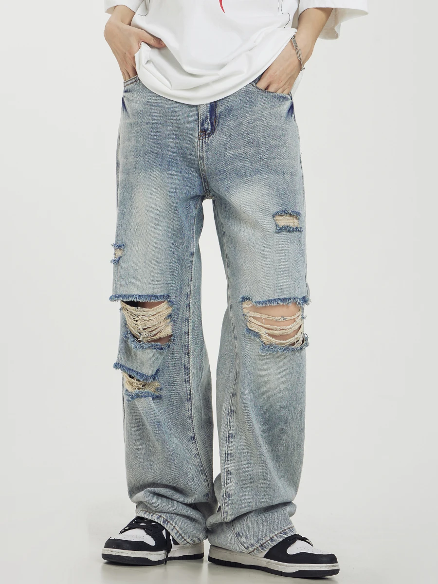 Y2k Jeans Vintage Streetwear Dark Blue Jeans Women High Waist Ripped Denim Trousers Female Hip Hop Straight Loose Wide Leg Pants
Y2k Jeans Vintage Streetwear Dark Blue Jeans Women High Waist Ripped Denim Trousers Female Hip Hop Straight Loose Wide Leg Pants