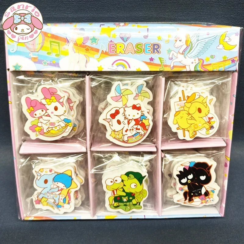 

Sanrio 30 шт. мультяшный ластик Творческая мечта маленькие двойные звезды Мелодия искусственная школьная Канцелярия детские призы в коробке оптовая продажа
