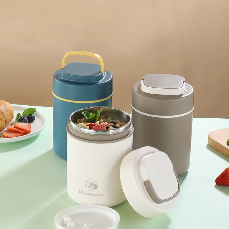 Portable 304 Stainless Steel Soup Cup Breakfast Lunch Box Food Containers Cute Shape Vacuum Flasks Thermo Cup with Spoon
Portable 304 Stainless Steel Soup Cup Breakfast Lunch Box Food Containers Cute Shape Vacuum Flasks Thermo Cup with Spoon