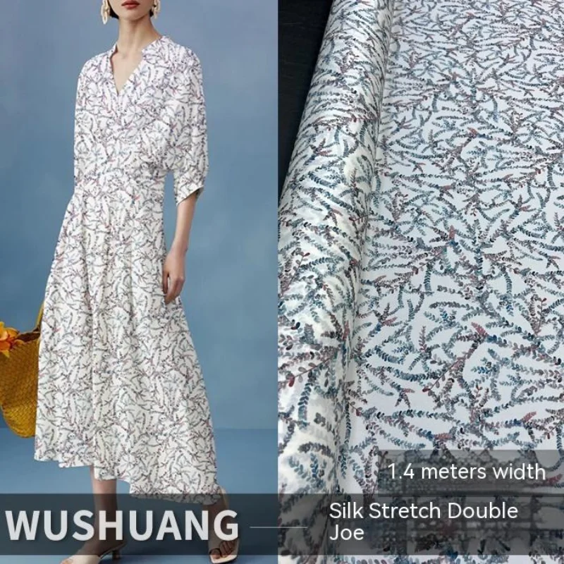 Silk Stretch Double Joe Shirt Fabric Floral Dyed Mulberry Silk Material Spring Summer Diy Sew Dress Draped Fabrics by the Meter
Silk Stretch Double Joe Shirt Fabric Floral Dyed Mulberry Silk Material Spring Summer Diy Sew Dress Draped Fabrics by the Meter