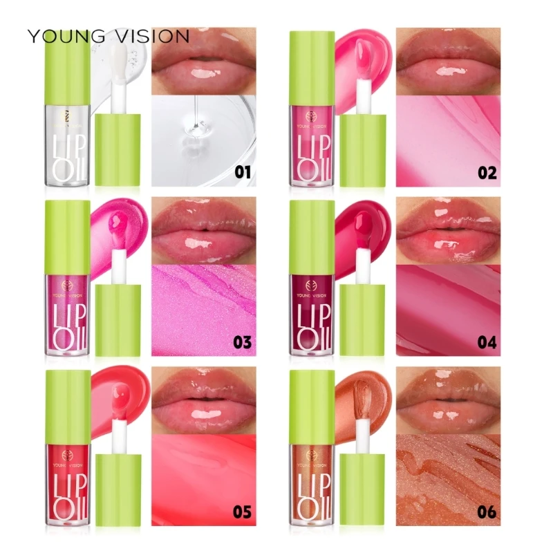 

Hydrating Lip Glow Oil Moisturizing Lip Oil Non-sticky Transparent Lip Gloss Long Lasting Nourishing Tinted Lip Balm