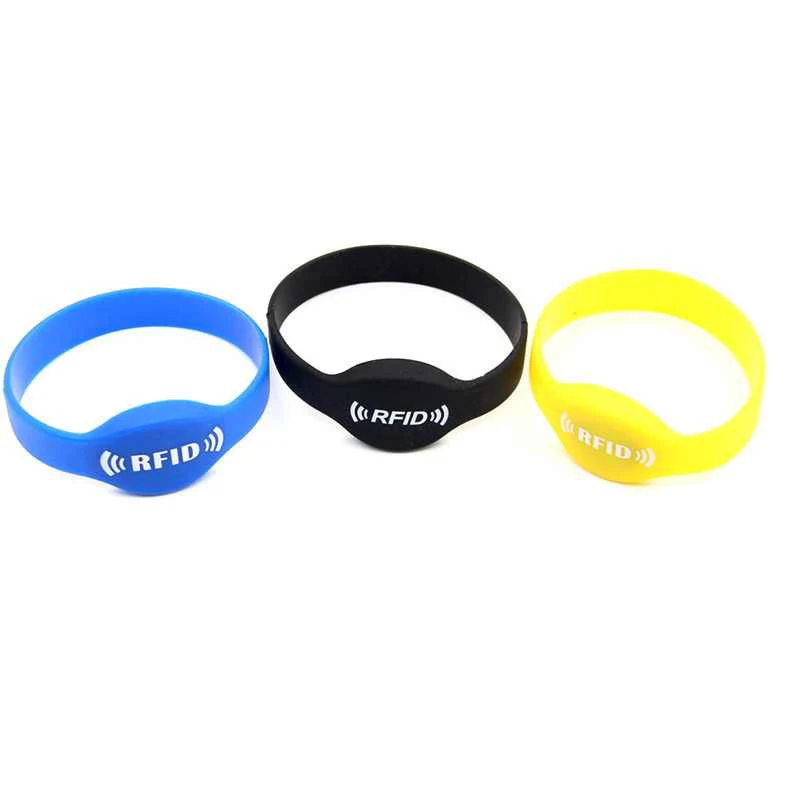 

RFID EM4100/TK4100 Wristband Bracelet 125k ID Silicone Wrist Strap | ID Watch Card | RFID Sauna Club Hand Card,Min:1pcs