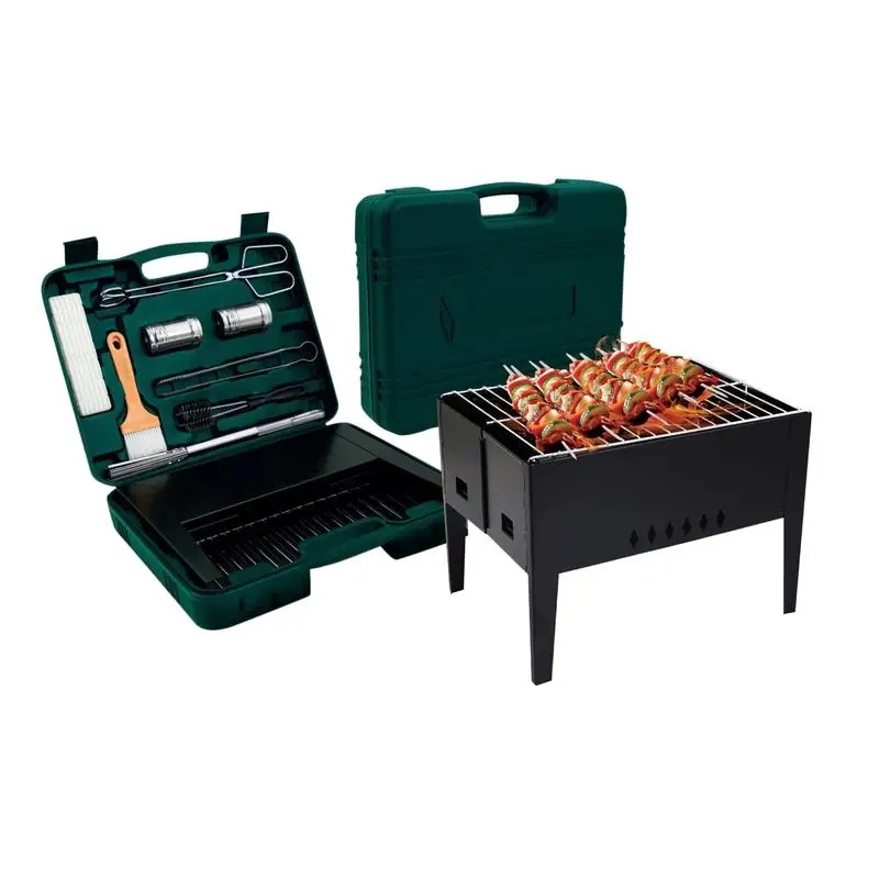 BBQ Set Foldable Grill With Barbecue Tools Stainless Grilling Kit Grilling Set Gift Ideas BBQ Accessories Gifts For Men
BBQ Set Foldable Grill With Barbecue Tools Stainless Grilling Kit Grilling Set Gift Ideas BBQ Accessories Gifts For Men